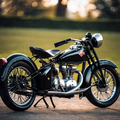 Harley-Davidson 1936 | Golden Hour Motorcycle Art Print