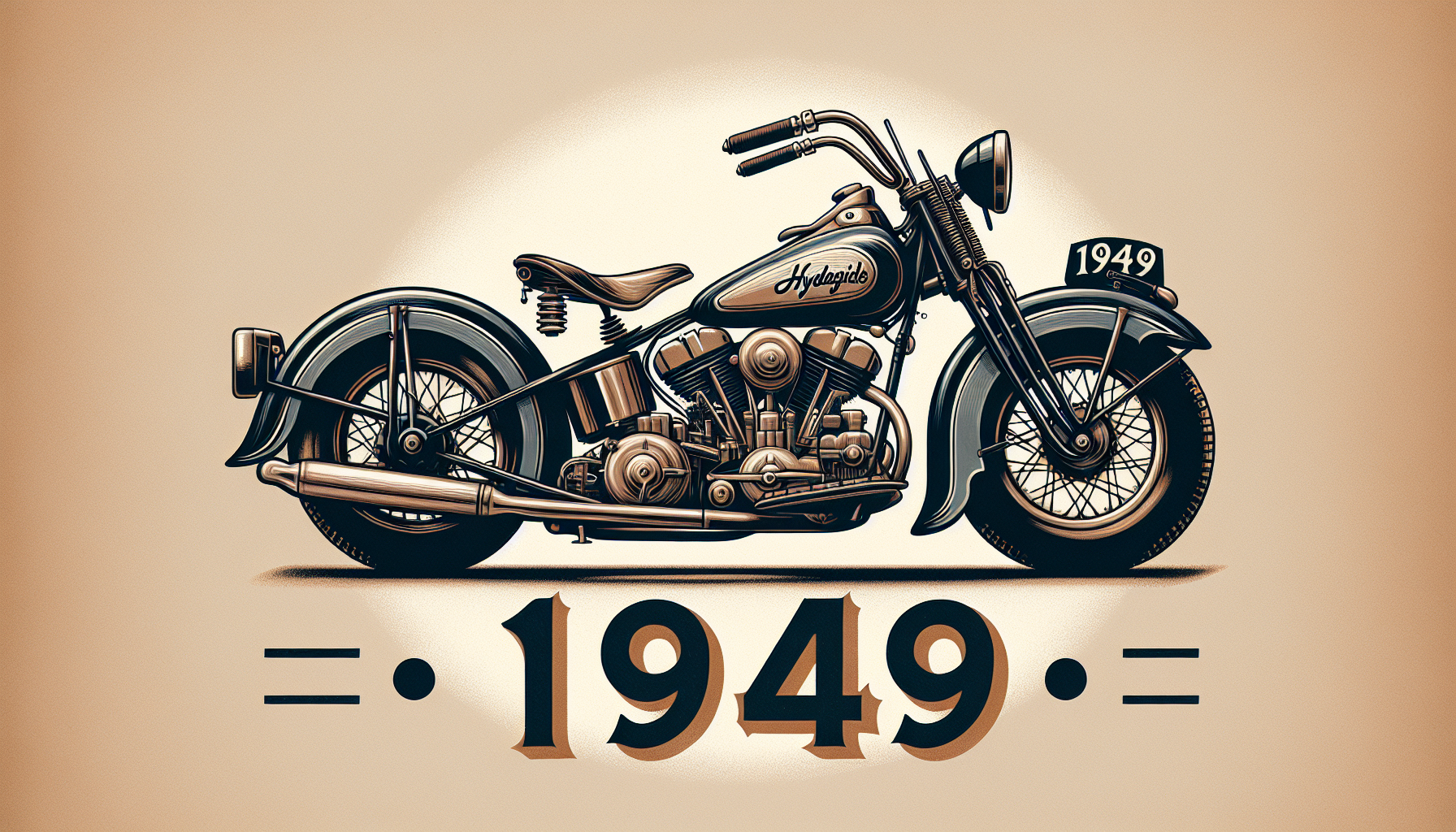 Harley-Davidson 1949 Hydra-Glide – Vintage Motorcycle Art Print