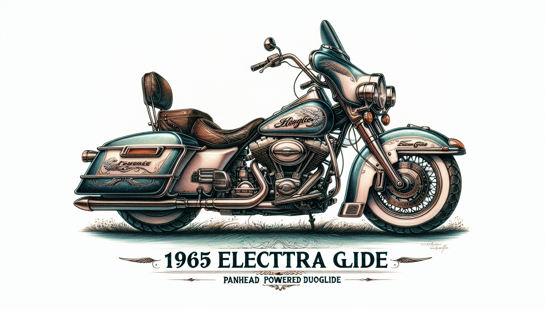 Harley-Davidson 1965 Electra Glide – Panhead Powered Art Print