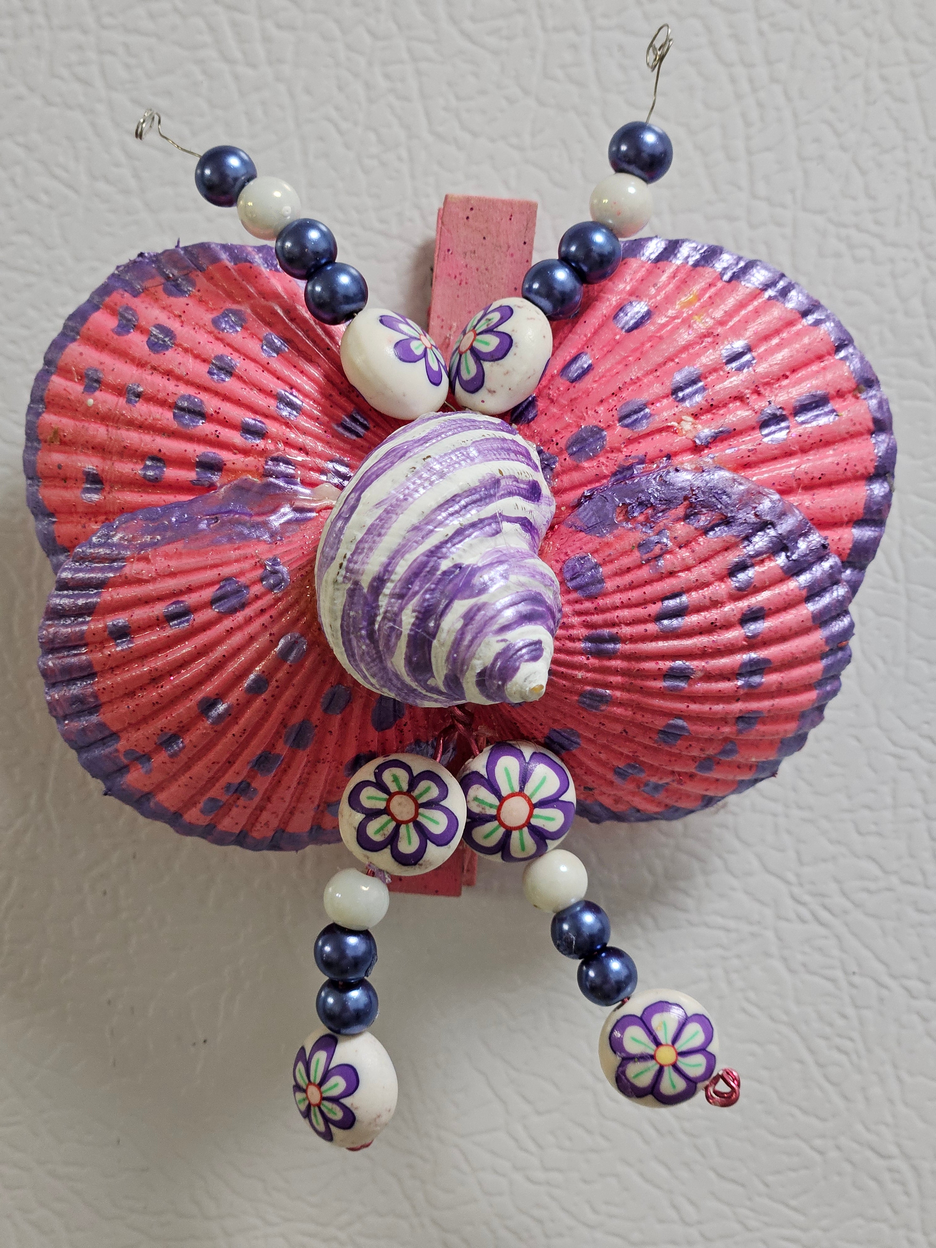 Daisy Shell Butterfly — Handmade Seashell Art
