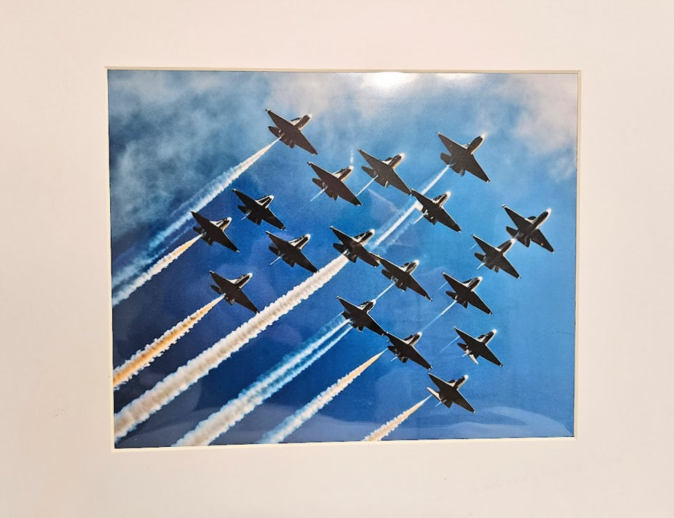 Fighter Jets in Formation Art Print — 11x14 Framed, Ready to Hang