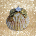Gold Angel Wings Shell Charm — Coastal Rearview Mirror Hanger