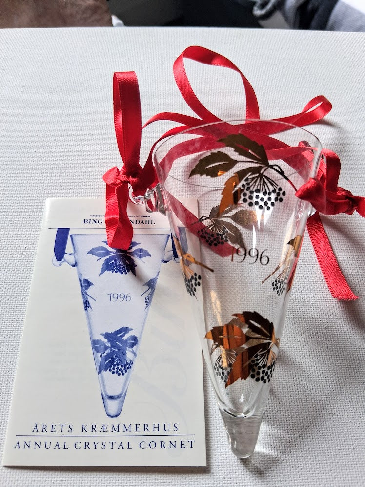 1996 Royal Copenhagen & Bing & Grøndahl Crystal Cornet