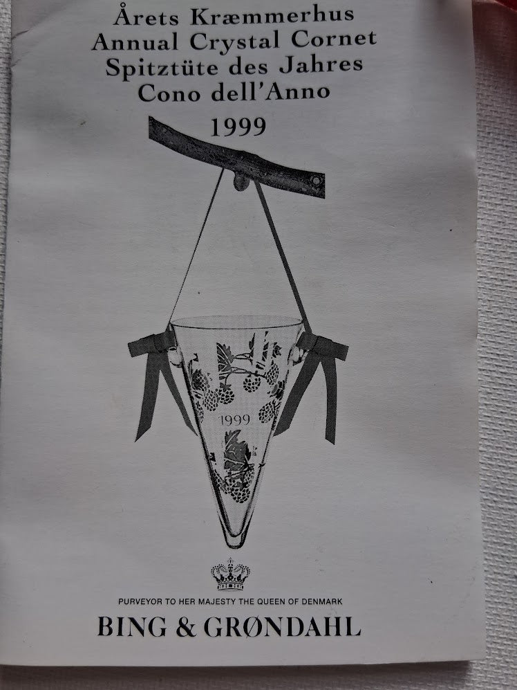 1999 Royal Copenhagen & Bing & Grøndahl Crystal Cornet