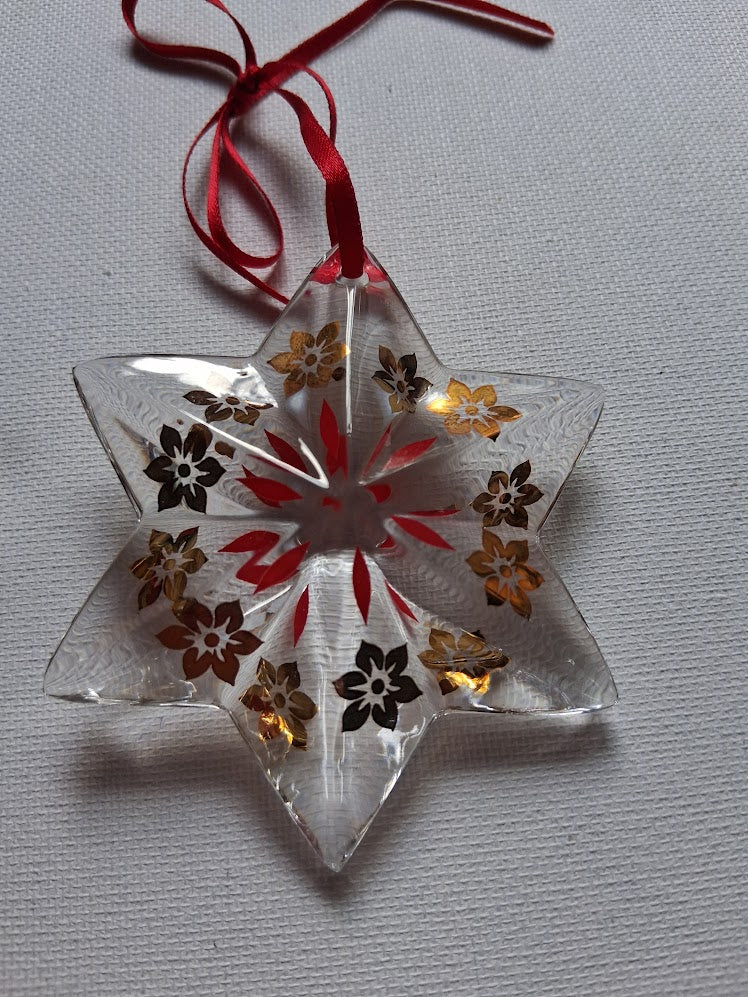 1999 Royal Copenhagen & Bing & Grøndahl Crystal Star – Gold Flowers