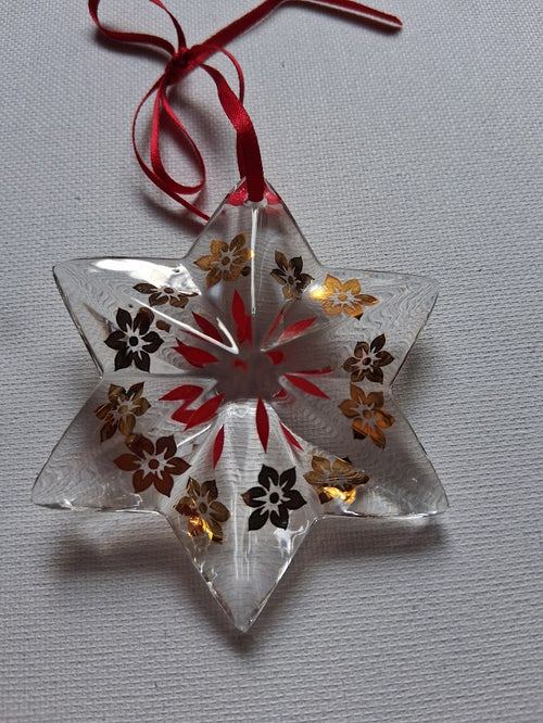 1999 Royal Copenhagen & Bing & Grøndahl Crystal Star – Gold Flowers
