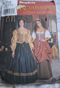 Simplicity 8715 – Renaissance Gown Costume Pattern (Sizes 10–14)