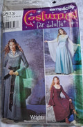 Simplicity 0513 – Medieval Fantasy Gown Costume Pattern (Sizes 6–12)