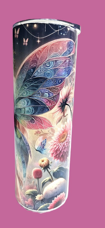 Fairy Wings Goddess 20oz Tumbler — Handmade One of a Kind