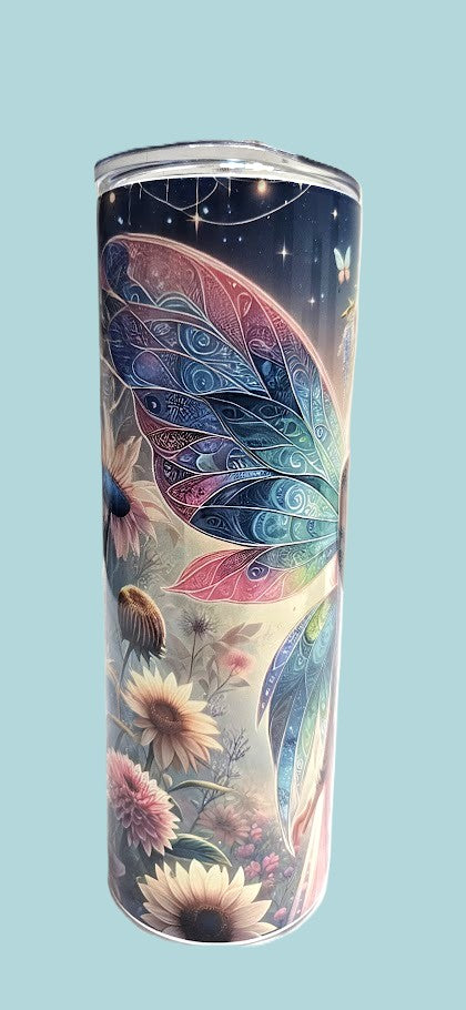 Fairy Wings Goddess 20oz Tumbler — Handmade One of a Kind