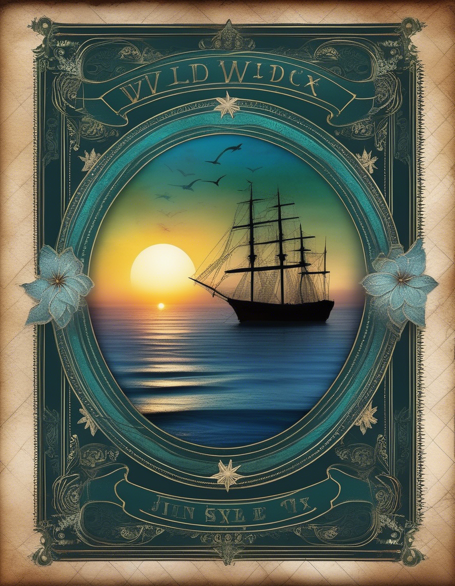 Wild Widow — Vintage Tall Ship Sunset Art Print