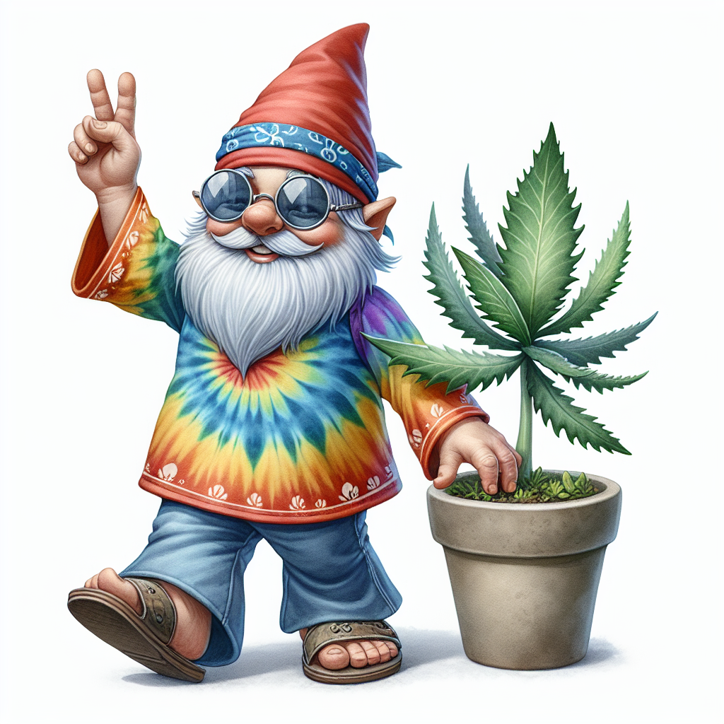 Gnome & His Aloe Plant — AI Art Print