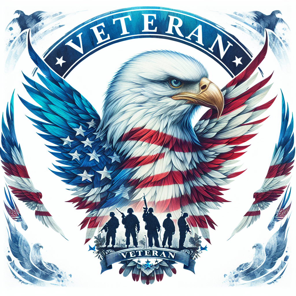Patriotic Image honoring Veterans - American Eagle