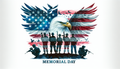 Veteran Print - Red, White and Blue Flag Portrayed in Eagles Wings