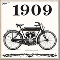 1909 Harley-Davidson Motorcycle Art Print – Digital Download