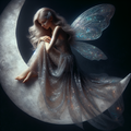 Crescent Moon Fairy — AI Art Print