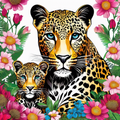 Mother's Day - African Leopard with her cub