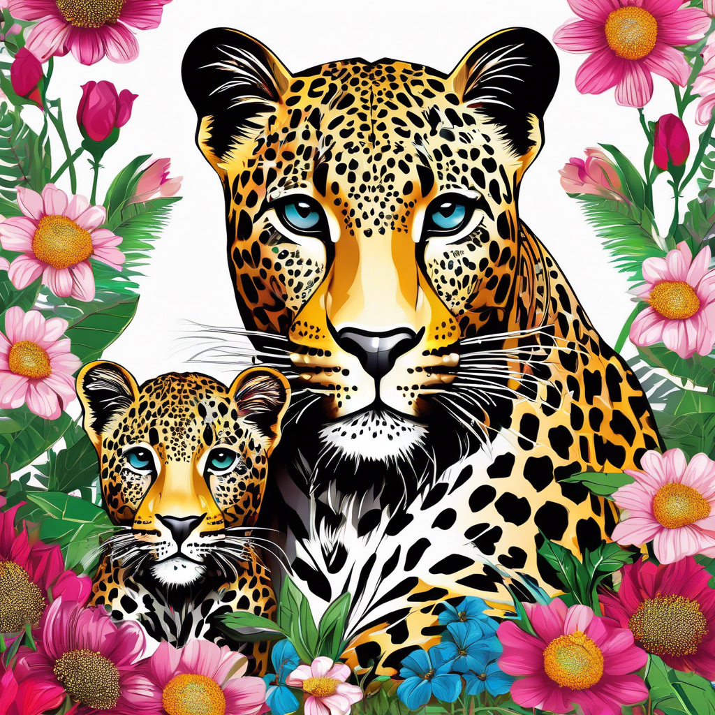 Mother's Day - African Leopard with her cub