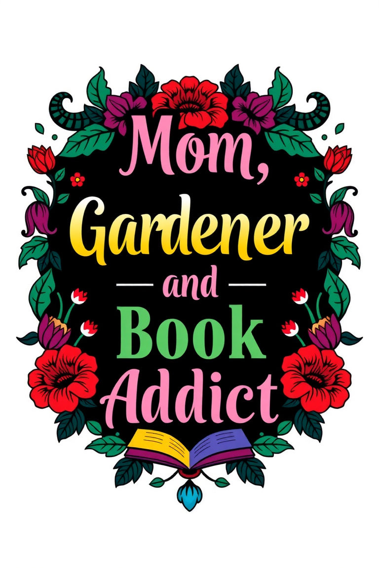Mom, Gardener and Book Addict – Digital Art Print