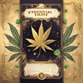The Golden Weed Ticket — AI Art Print