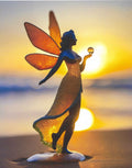 Sunset Shore Fairy — Coastal Glass Art Print