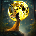 Moonlit Forest Fairy — Full Moon Art Print