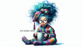 Me Before Coffee — Grumpy Toddler AI Art Print – Digital Download