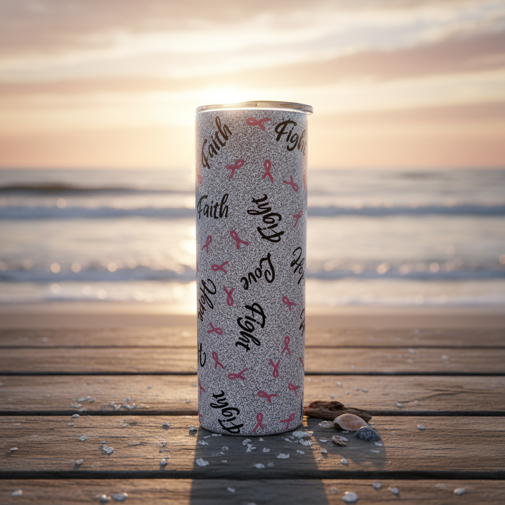 Breast Cancer Awareness 20oz Tumbler — Handmade One of a Kind