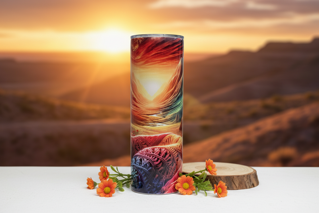 Canyon Sunrise 20oz Tumbler — Handmade One of a Kind