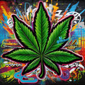 Weed 'N Graffiti — AI Art Print