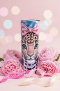 Baby Leopard Bow 20oz Tumbler — Handmade One of a Kind