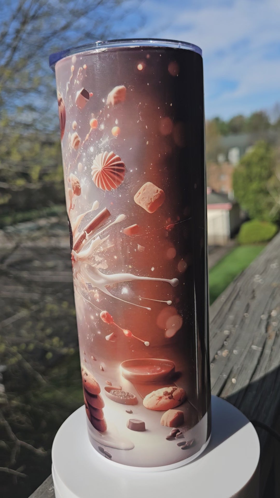 Cookies & Cream Galaxy 20oz Tumbler — Handmade One of a Kind