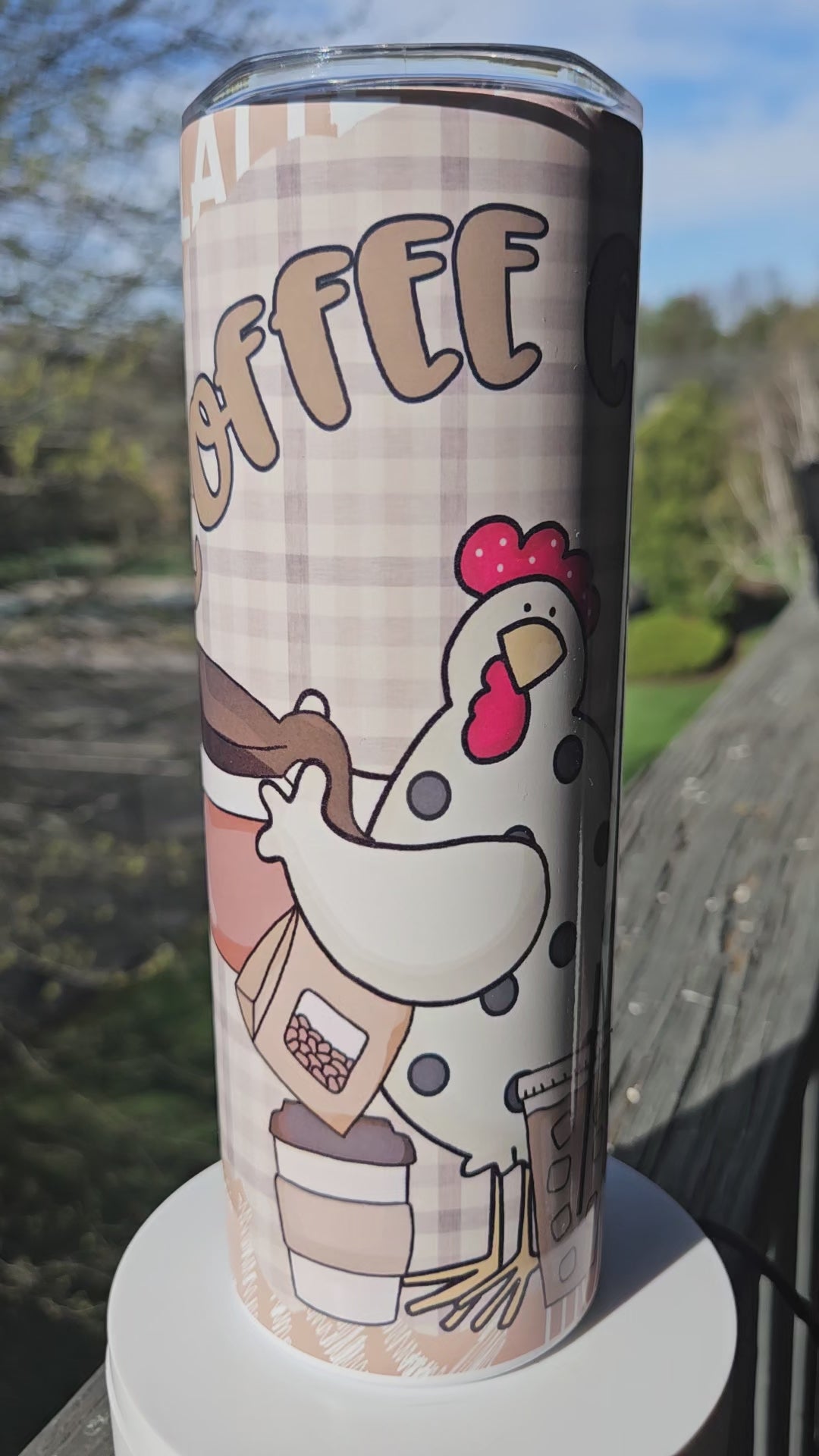 Coffee Chick 20oz Tumbler — Handmade One of a Kind