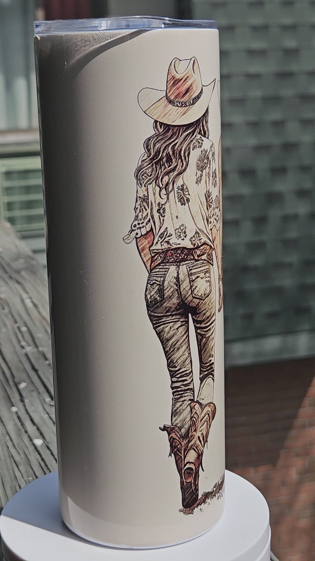 Cowgirls Walking 20oz Tumbler — Handmade One of a Kind
