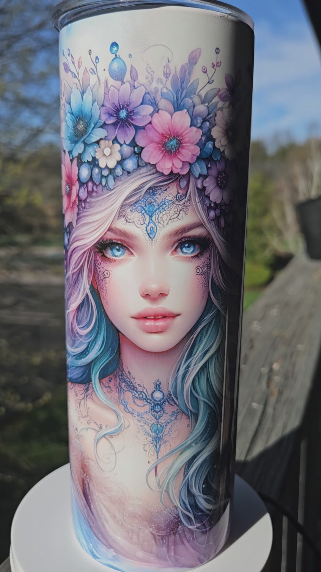 Fairy Goddess Butterfly 20oz Tumbler — Handmade One of a Kind