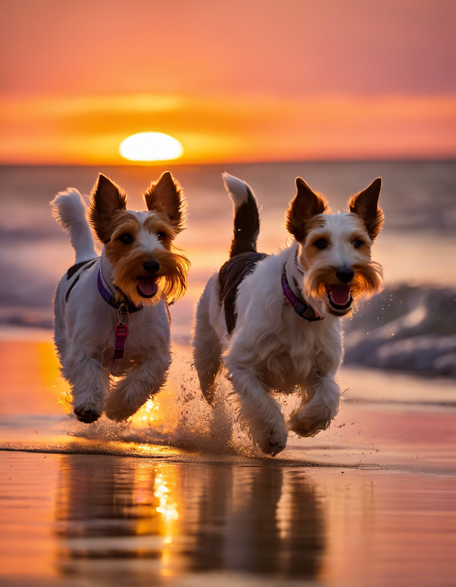 Beach Runners at Sunset